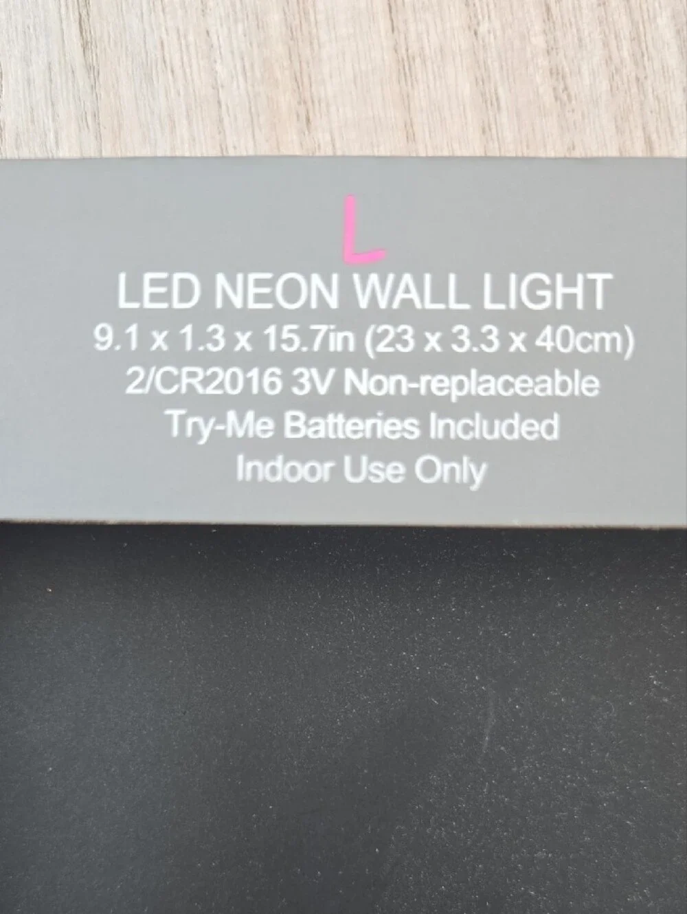 LED Neon Wall Light - Letter 